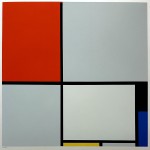 Mondriaan Red, blue and yellow compositions　hanga