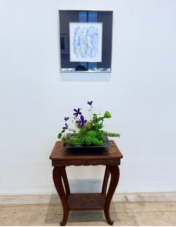 難波田龍起と生花