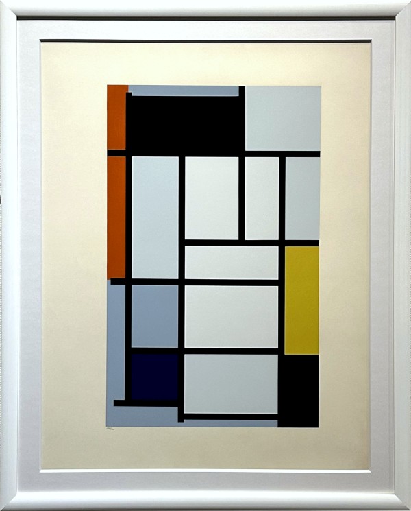 Mondriaan  Red, black, yellow, blue, gray compositions hanga